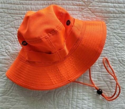 New Blaze Orange Boonie Bucket Hat Outdoor Cap Sz Sm 45727135567 Ebay
