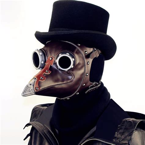 steampunk bird mask plague doctor mask gearduke steampunk plague bird doctor mask brown pu