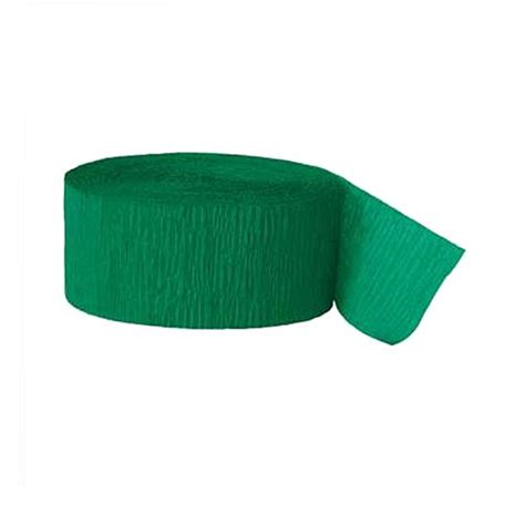 Emerald Green Crepe Paper Streamer 25m Party Packs