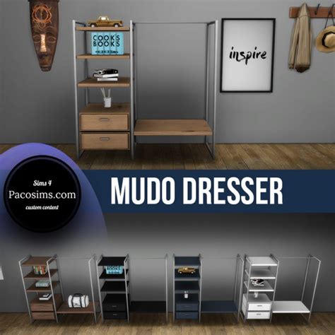 Paco Sims Mudo Dresser • Sims 4 Downloads