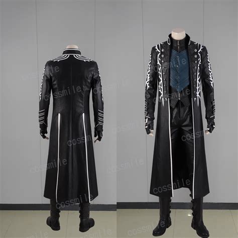 Dmc 5 Vergil Cosplay Costume For Mens Suit Pu Leather Etsy Singapore