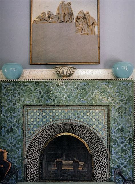 Fireplaces In Tile Mosaic Fireplace Fireplace Tile Fireplace