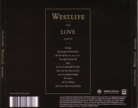 Coversboxsk Westlife The Love Album High Quality Dvd Blueray Movie