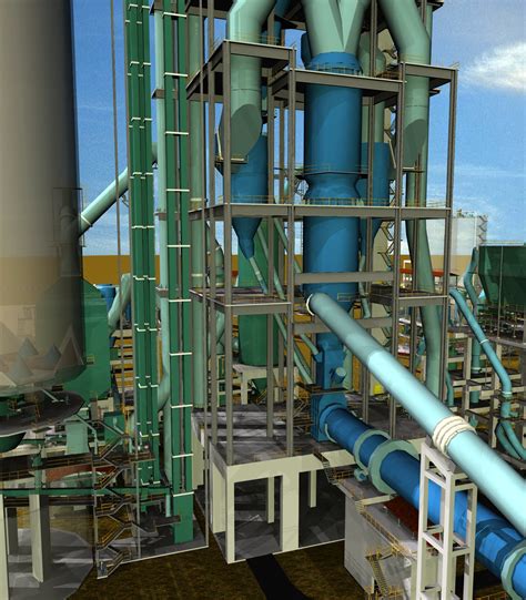 Cyclone Preheater Cement Plant Free 3d Model Dwg