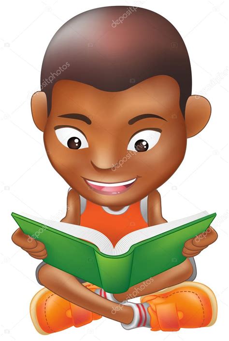 Boy Reading A Book Stock Illustration By ©krisdog 6578255