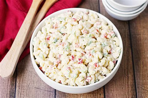 Best Ever Macaroni Salad Recipe Half Scratched