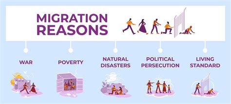 Migration Reasons Infographic Template 1762041 Vector Art At Vecteezy