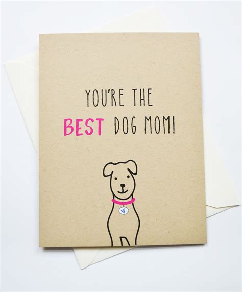 Mothers Day Card From Dog To Dog Mom Happy Mothers Day Etsy In 2021