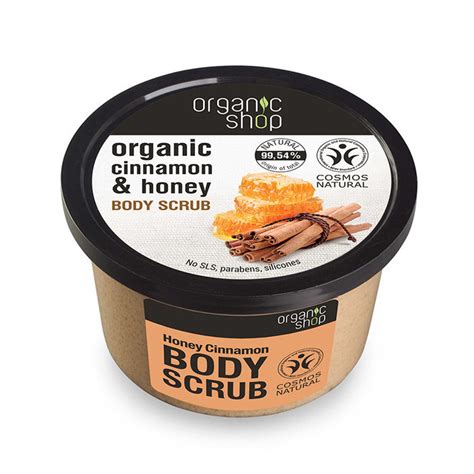 Organic Shop Body Scrub Organic Cinnamon And Honey Nourished Life