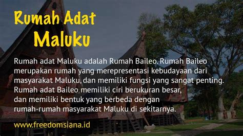 Rumah Adat Maluku Nama Arsitektur Dan Ragam Hias Freedomsiana