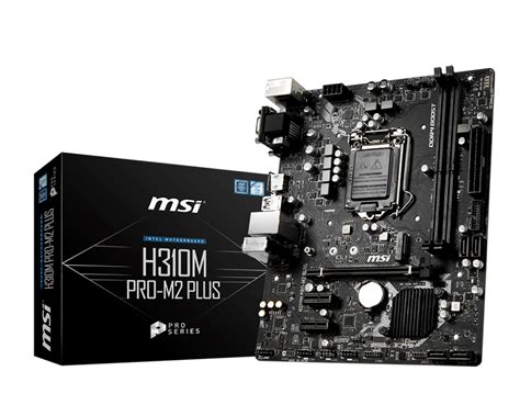 Msi H310m Pro M2 Plus Lga1151 Intel H310 Sataiii Usb30 Micro Atx