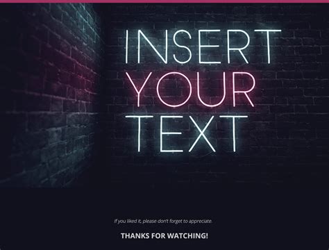 Neon Sign Free After Effects Template Behance