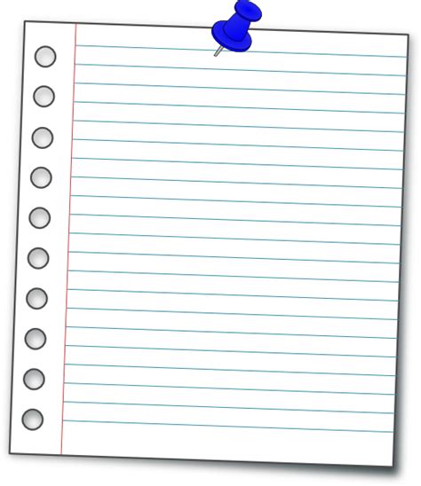 Notebook Paper Png Clip Art Library