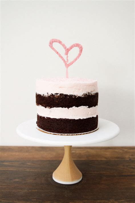Double Chocolate Naked Cake With Pink Frosting The Sweet Nerd