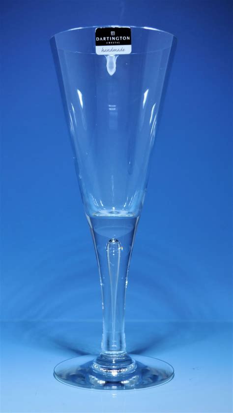 Dartington 2 ‘sharon’ Flute Champagne Glasses 250mm Pair Michael Virden Glass