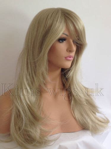 Full Long Womens Ladies Fashion Hair Wig Two Tone Blonde Mix Heat Resist Kwo5 Uk Ebay