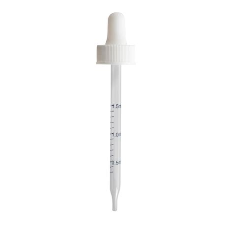 22 400 White Dropper With Rubber Bulb And Glass Pipette Fits 4 Oz