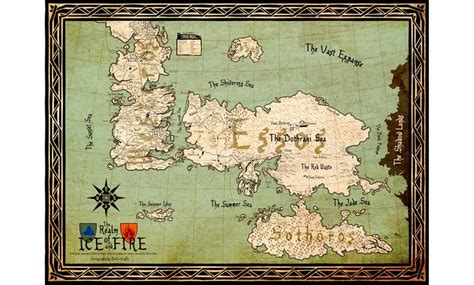 Up To 73 Off On Game Of Thrones Houses Map We Groupon Goods