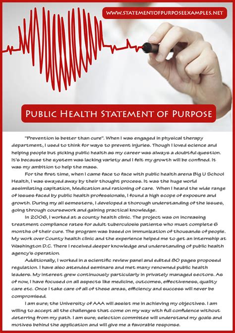 How to write Public health statement of purpose sample?