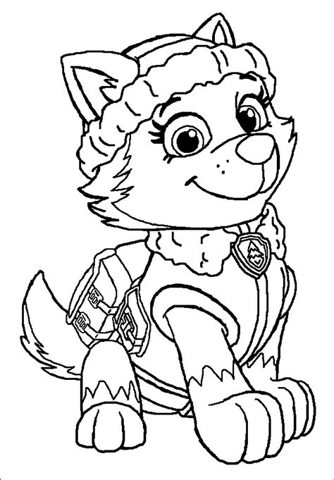 Everest Paw Patrol Coloring Page Paw Patrol