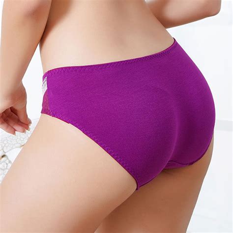Women S Plus Size Breathable Cotton Soft Mid Waist Panties AA