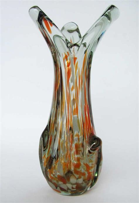 Sold At Auction Vintage Italian Murano Multi Color Crystal Glass Vase