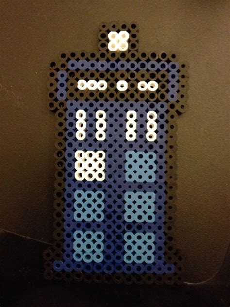 The Tardis From Dr Who Pixel Art Bead Art Tardis