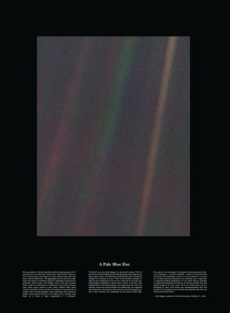 Copie De Pale Blue Dot Nasa X Carl Sagan Poster Greeting Card By Evelyn
