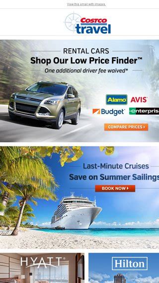 save on rental cars summer travel and more with costco travel costco wholesale email archive