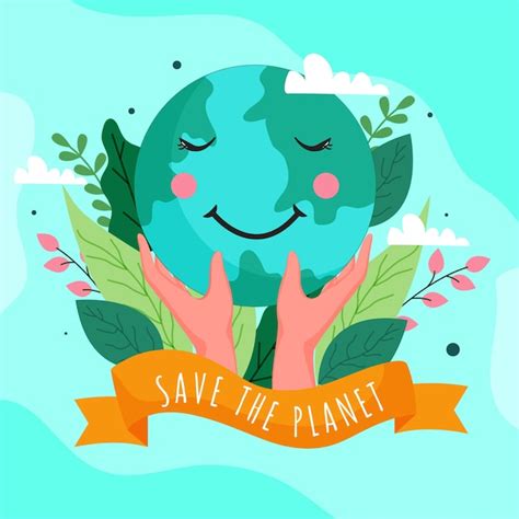 Premium Vector Save The Planet Concept Illustration