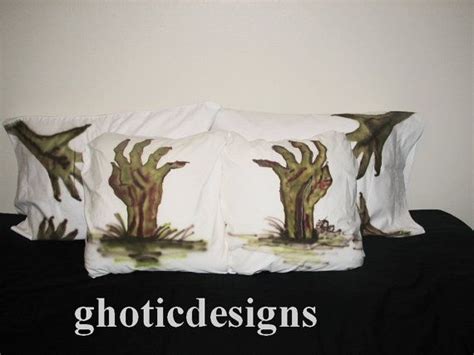 Zombie Pillows Cases Hand From Graveyard Scary By Ghoticdesigns 8000