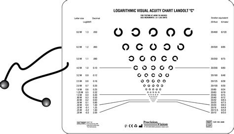 Landolt C Near Vision Chart 8 Position Precision Vision
