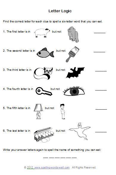 It's also a great way for parents to get in extra practice with their children over the summer, or when they're strugglin. Brain Teaser Worksheets for Spelling Fun | Brain teasers ...