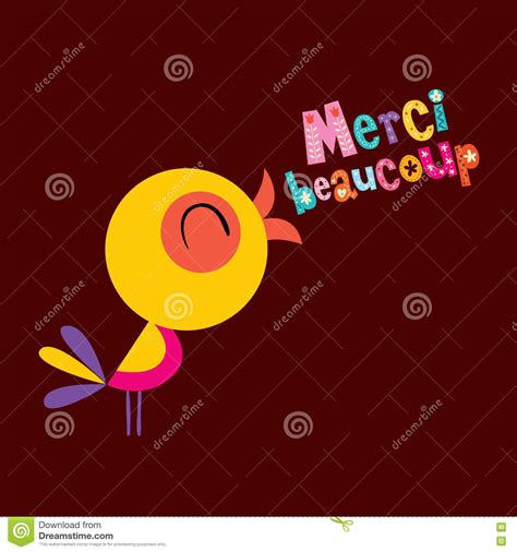 Illustration About Merci Beaucoup Thank You Very Much In French
