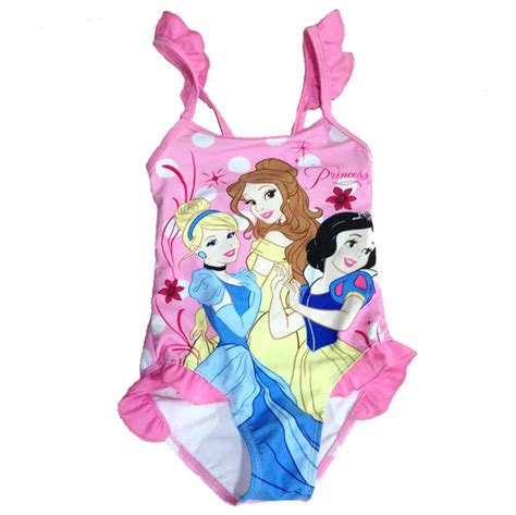 Girls Kids Children Disney 3 Princess Tiana Swimwear Swim Suit Dress Ebay
