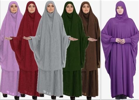 Muslim Abaya Womens One Piece Prayer Dress Quran Mualim