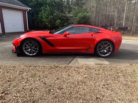Michael Ds Red C7 Corvette Zr1 On Forgeline One Piece Forged Monoblock