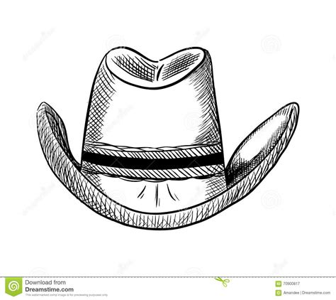 Tribal cowboy hat and boot stock illustration. Hand Drawn Cowboy Hat Vector Illustration, Country Western ...