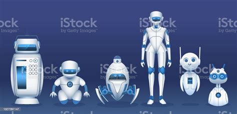 Robot Characters Cartoon Futuristic Robots Androids Cyborgs And Bots It