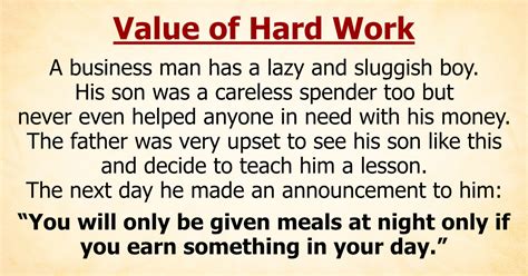 Value Of Hard Work Inspirational Story