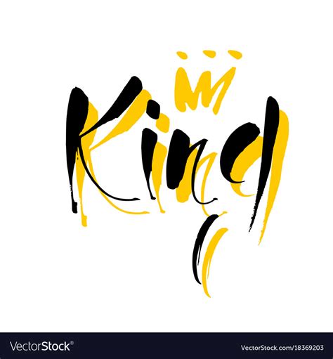 King Template Lettering Royalty Free Vector Image