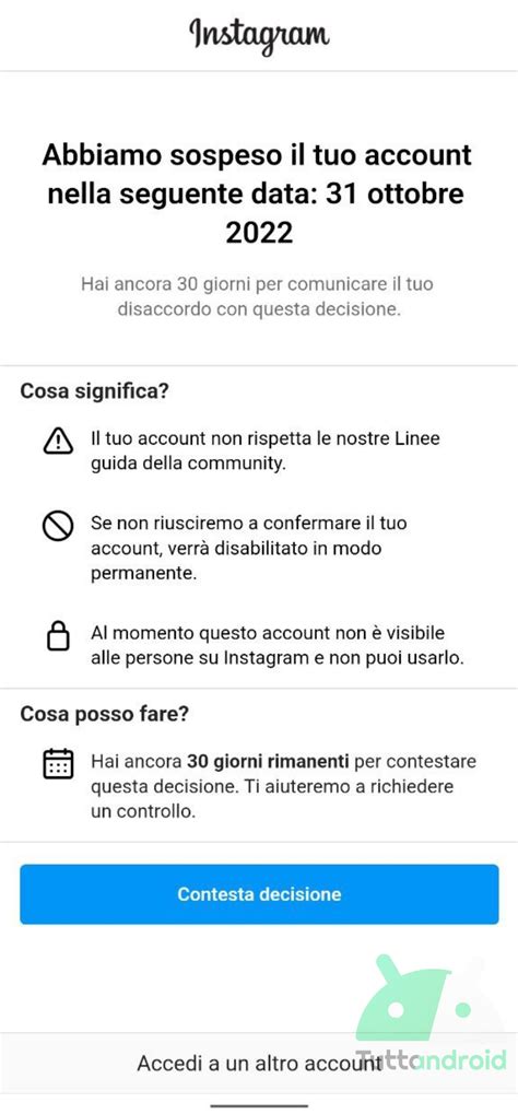 Account Instagram sospeso senza motivo perché sta accadendo e che cosa