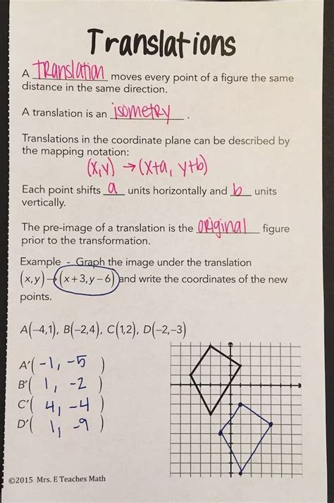 Sequence Of Transformations Worksheet - worksheet