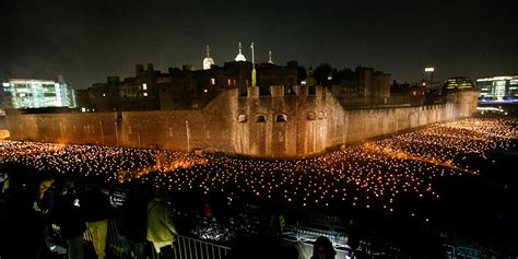 The Tower Of London Was Lit Up With 10000 Torches To