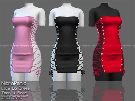 Sims 4 Custom Content Clothing Lace Up Dress Sims 4 Teen Sims 4