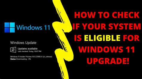 How To Check If Your System Is Eligible For Windows 11 Update Youtube