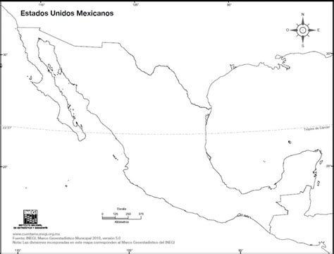 Mapa De Mexico Sin Division Politica Y Sin Nombre