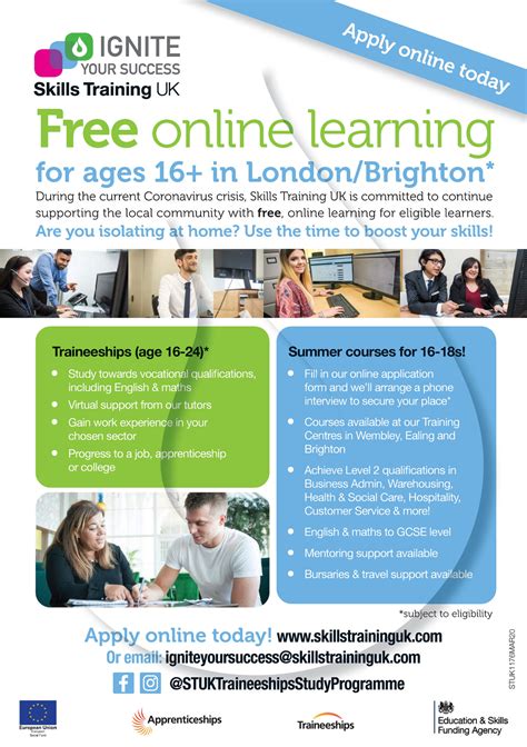 Cxk Skills Training Uk Free Online Training A Leaflet April Page Created With