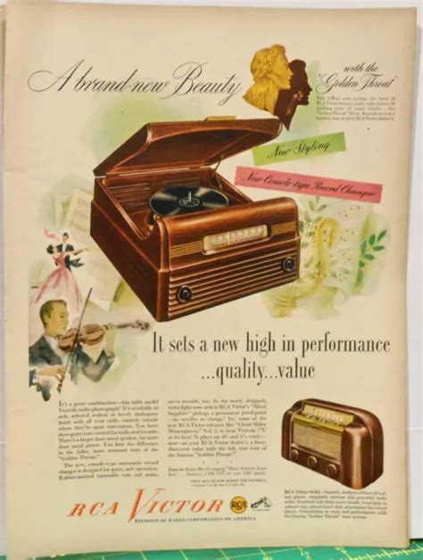 1948 Magazine Ad For Rca Victor Radio Phonograph Table Model And 66xl Radio 297 Picclick