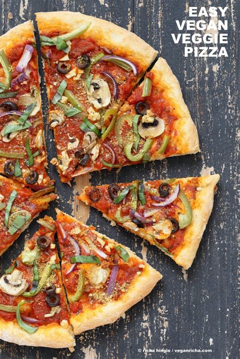 Easy Veggie Vegan Pizza With Minute Crust Vegan Richa